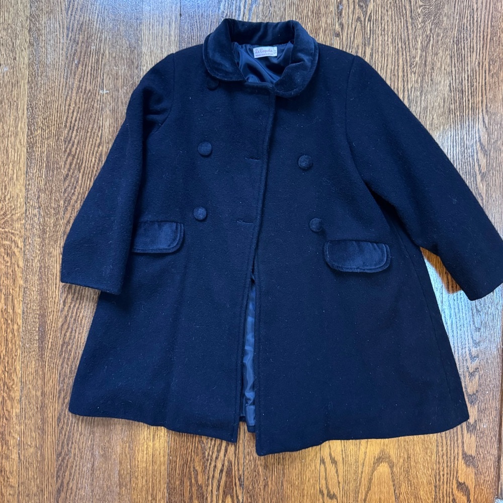 La Coqueta Navy Arrieta Girl Coat